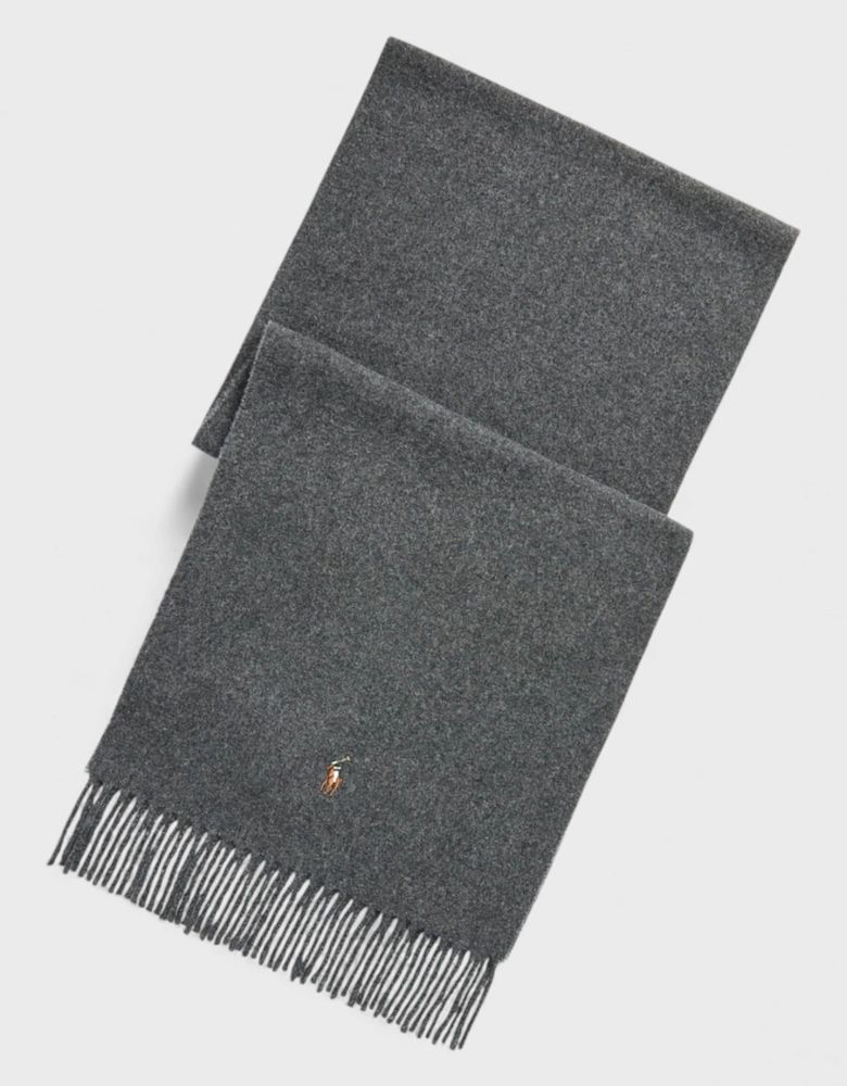 Polo Virgin Wool Scarf Grey
