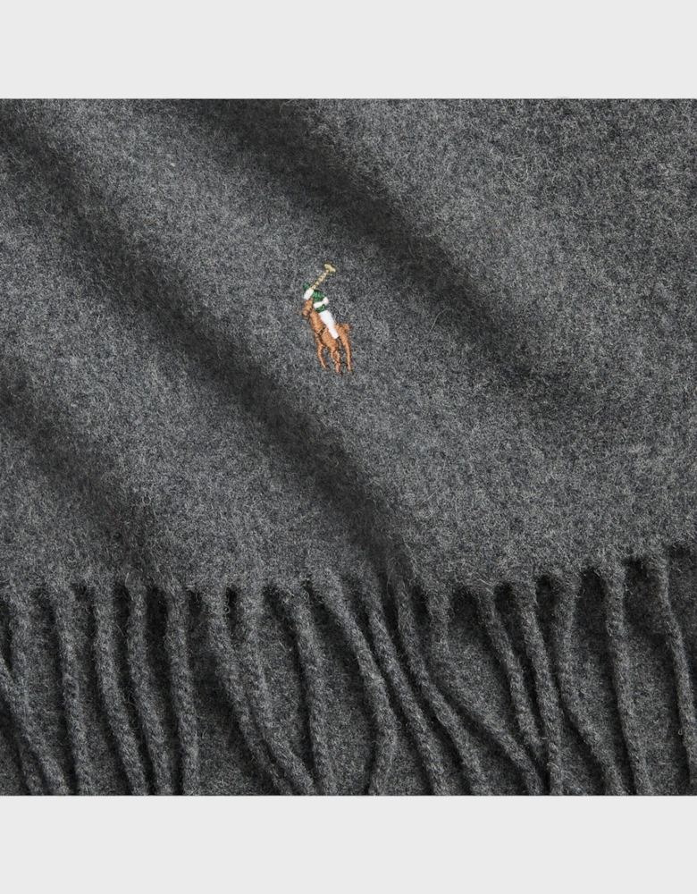 Polo Virgin Wool Scarf Grey
