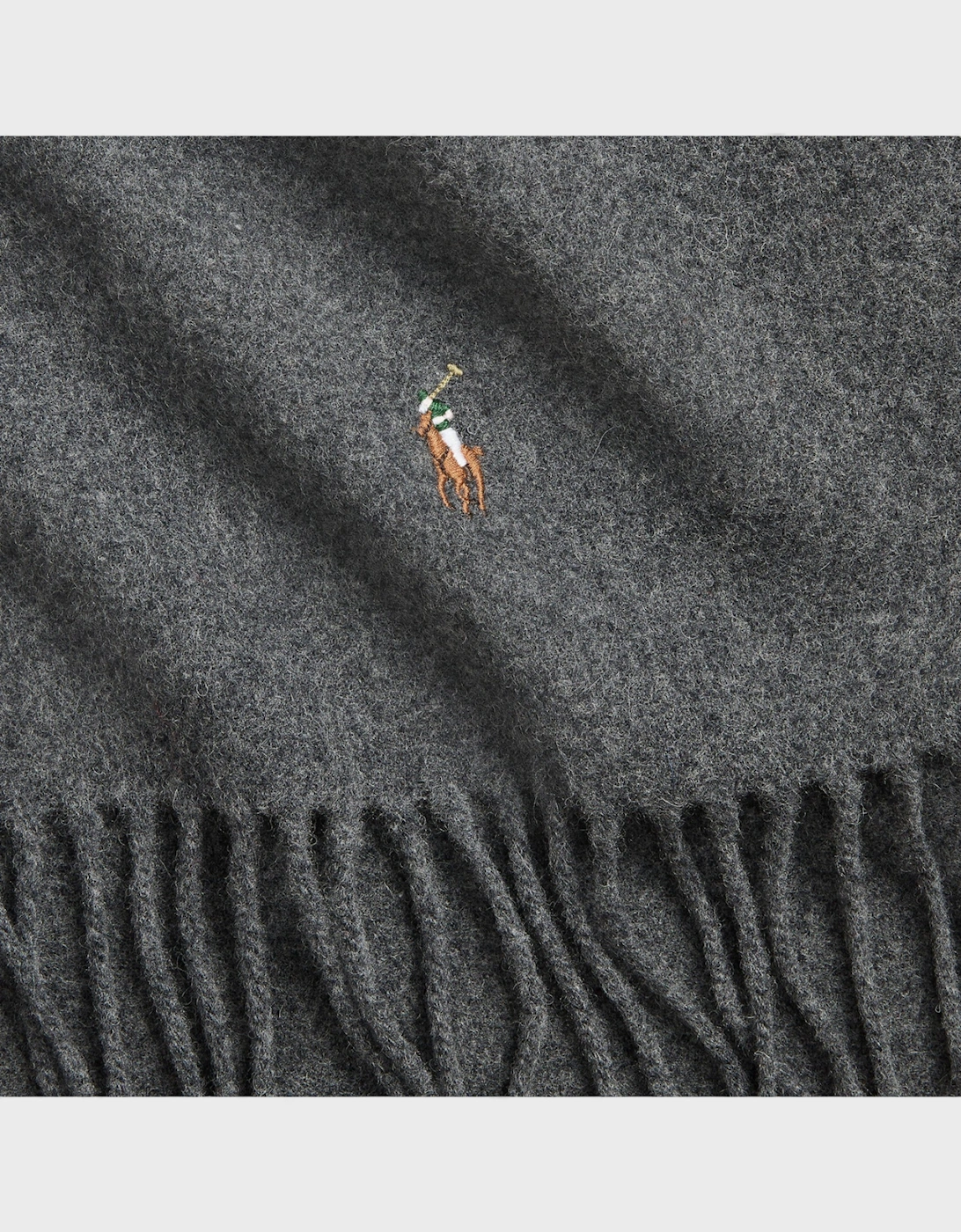 Polo Virgin Wool Scarf Grey