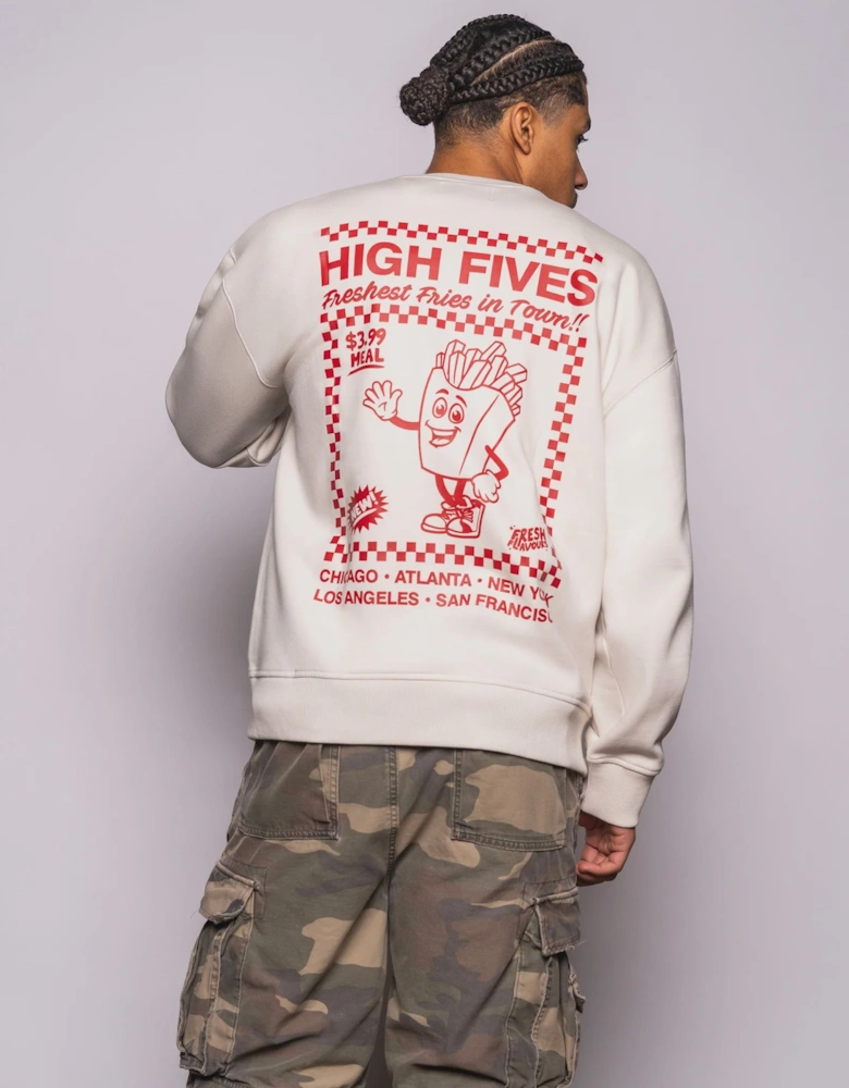 High Five Sweatshirt - Ecru