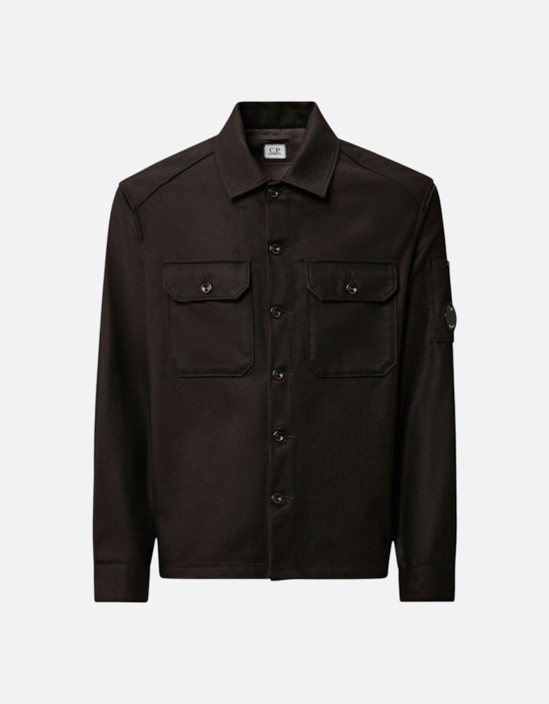 C.P. Company Felt Lens Black Overshirt