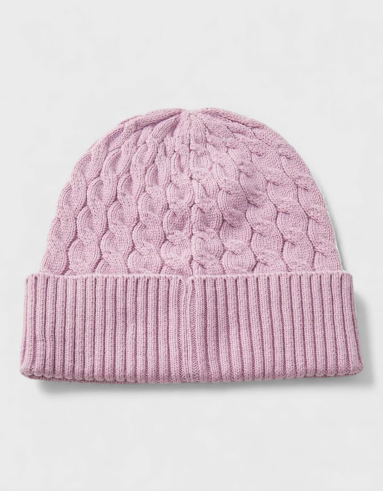 Cable Beanie Faded Pink