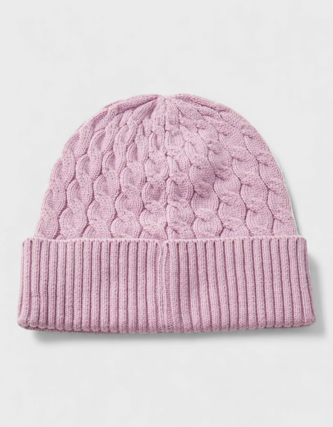 Cable Beanie Faded Pink