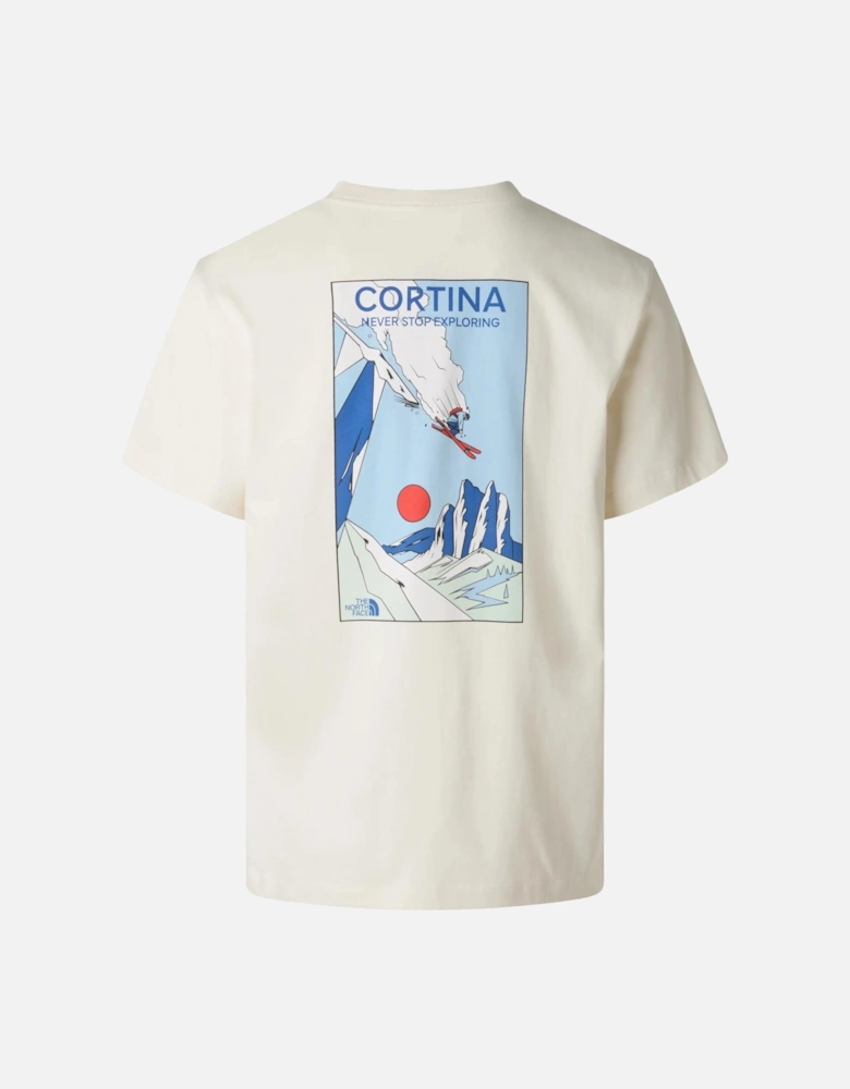 TNF Mountain Celebration Regular SS T-Shirt - White Dune