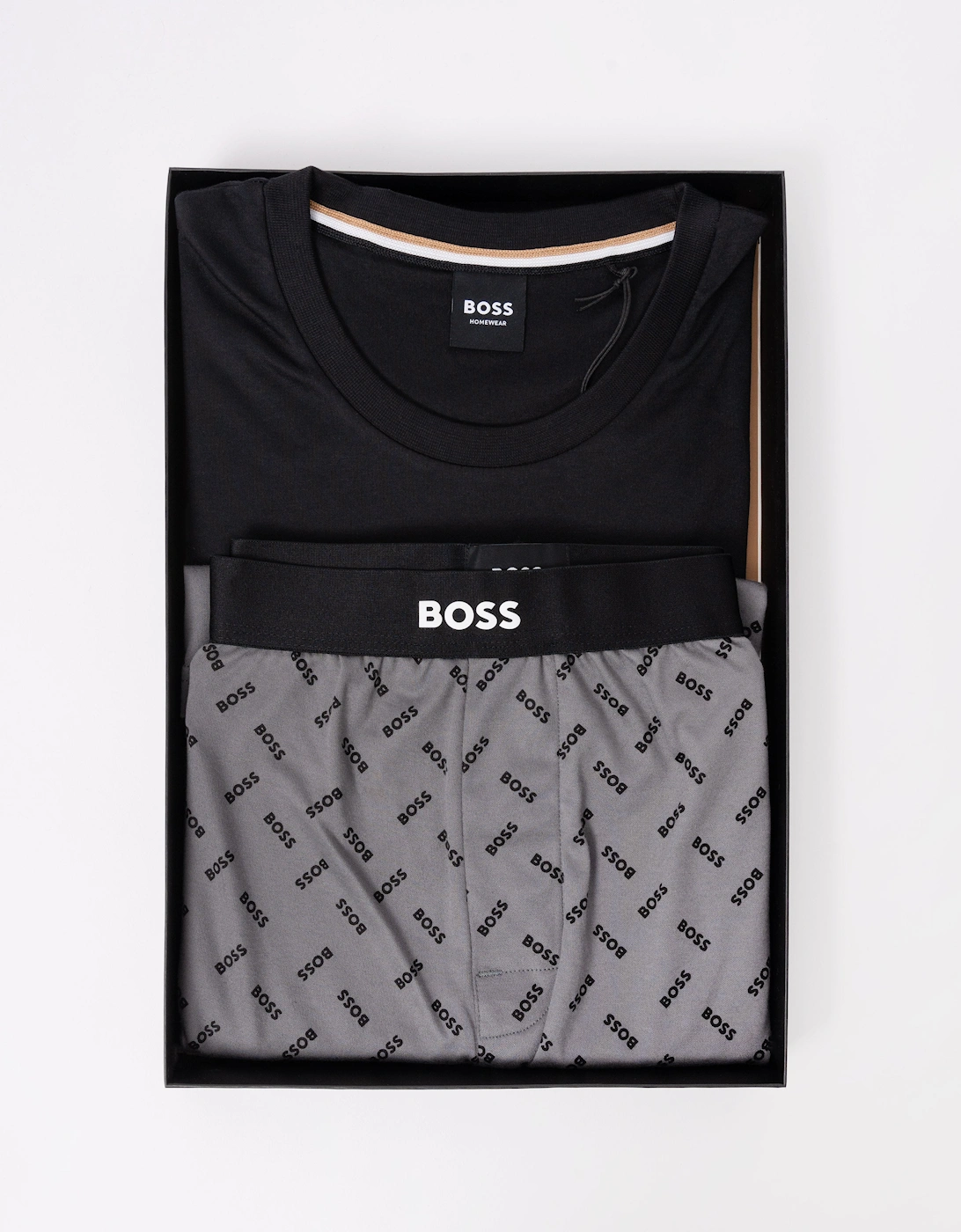 BOSS Orange Relax Mens Short Pyjama Set - Dark Grey 026