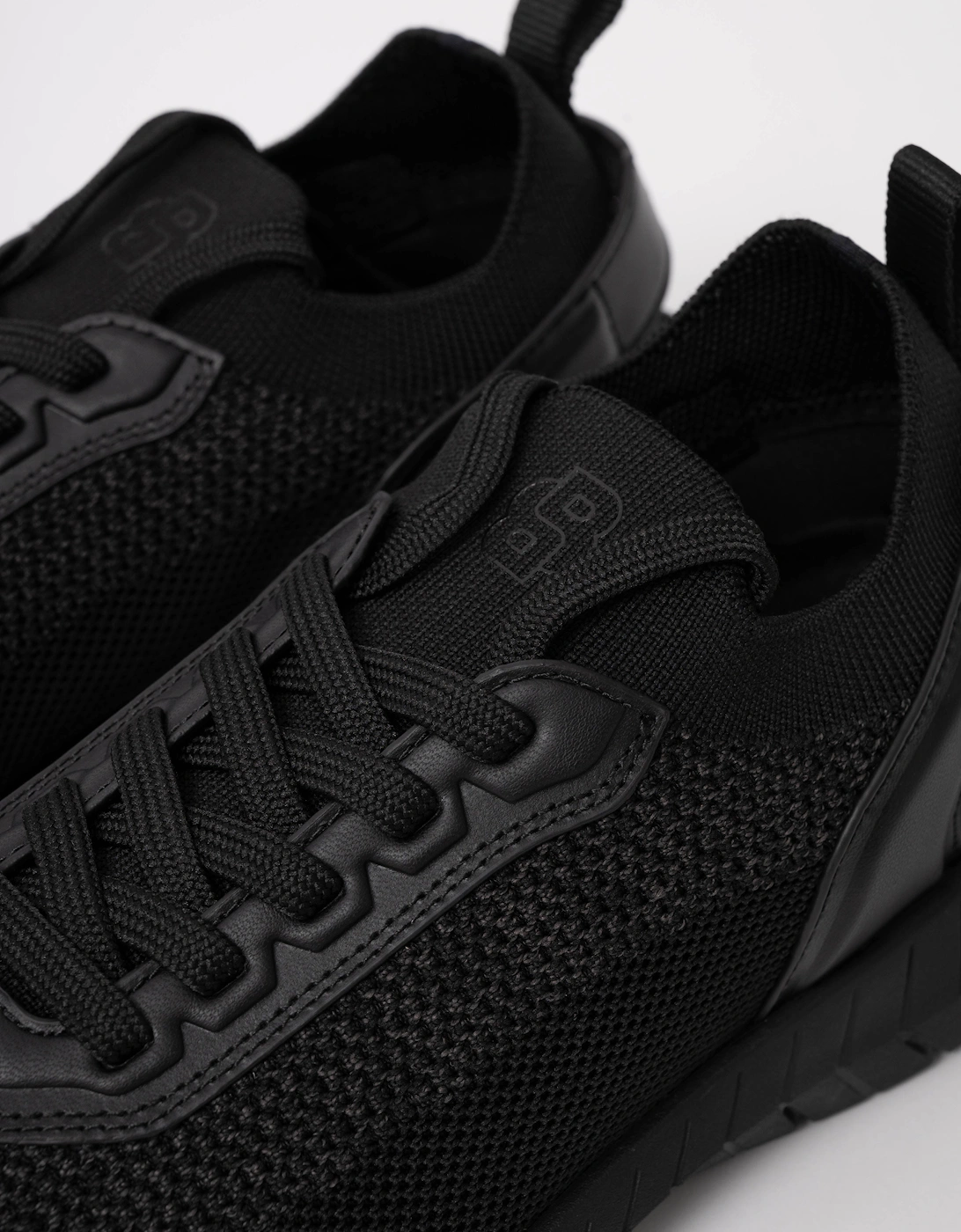 BOSS Orange Motion Sock Trainers With Knitted Uppers - Black 005