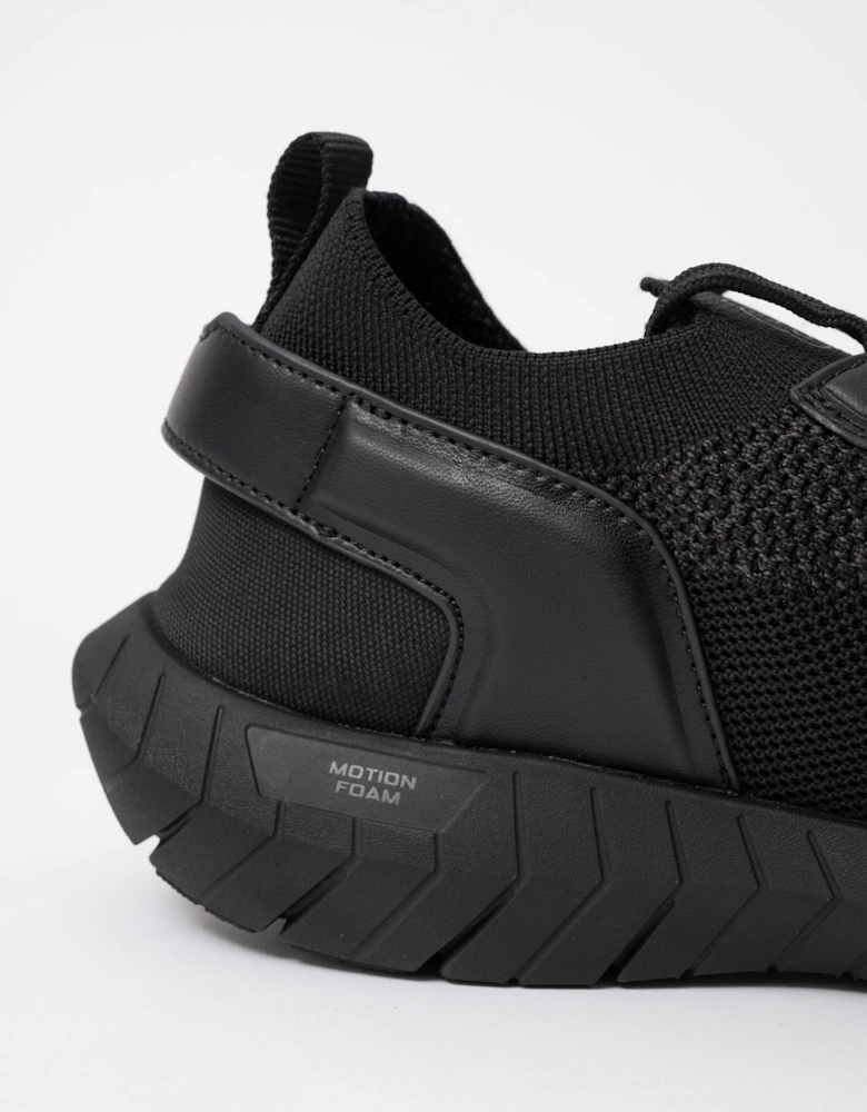 BOSS Orange Motion Sock Trainers With Knitted Uppers - Black 005