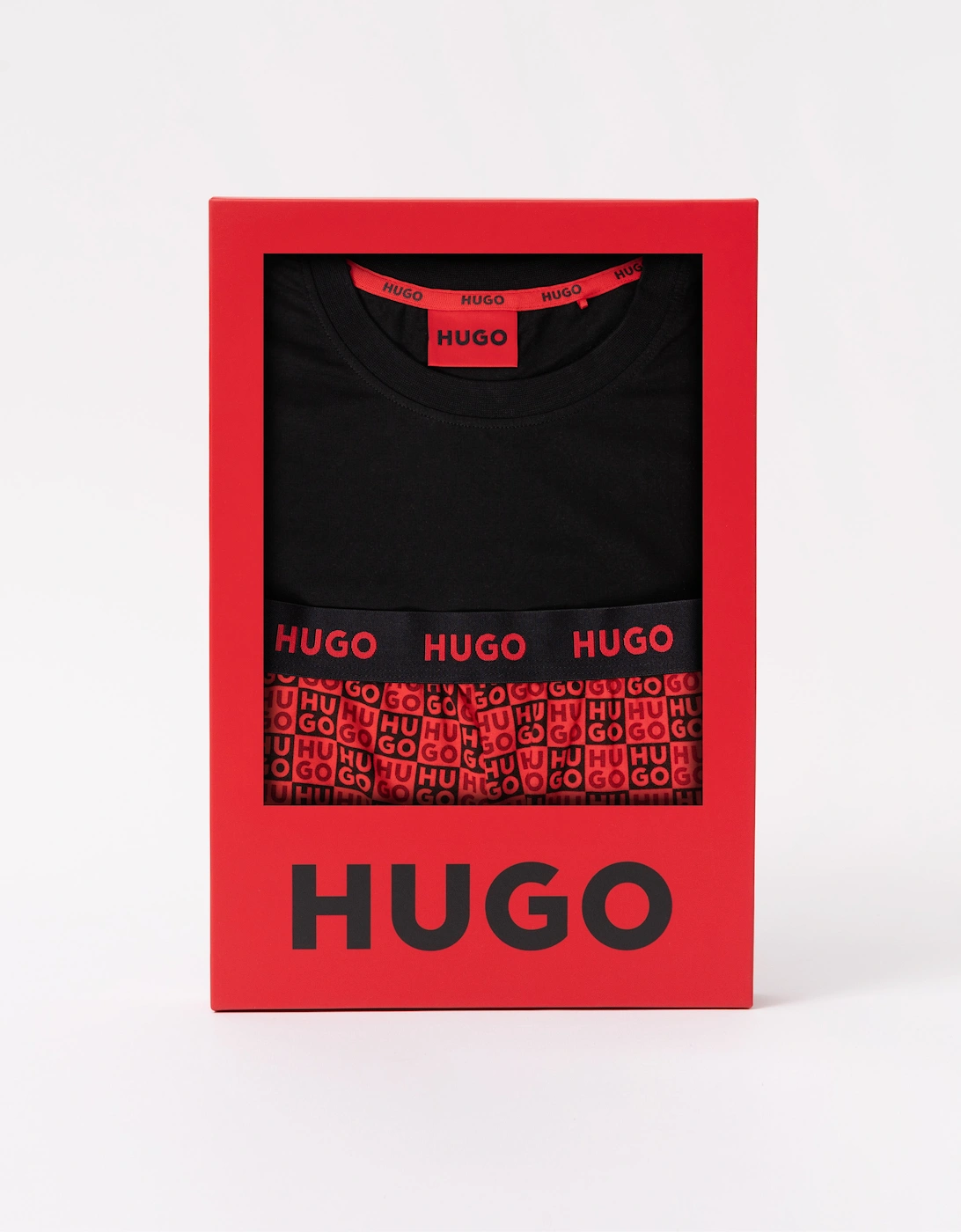 HUGO Aaron Mens Short Pyjama Set - Open Red 640, 4 of 3