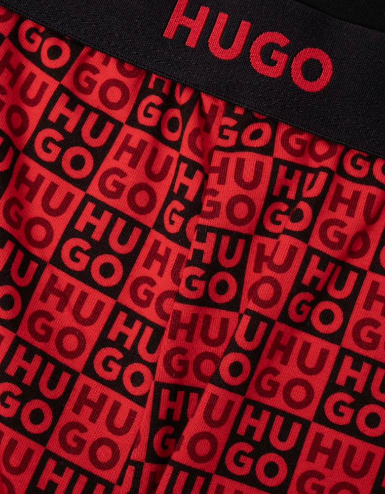 HUGO Aaron Mens Short Pyjama Set - Open Red 640