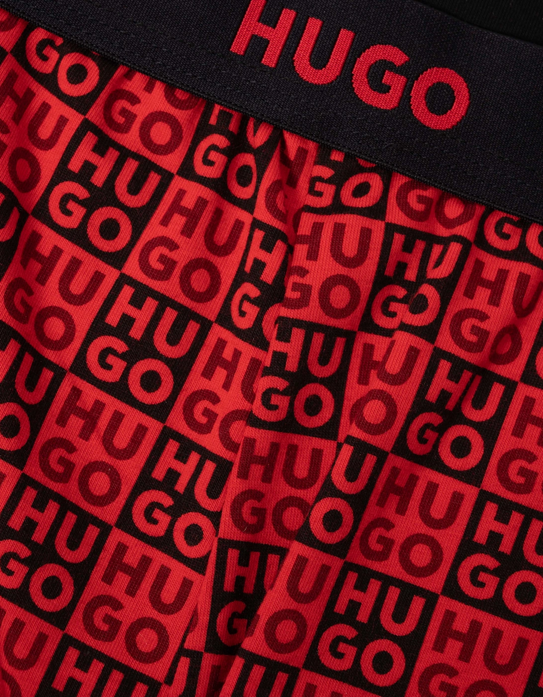 HUGO Aaron Mens Short Pyjama Set - Open Red 640
