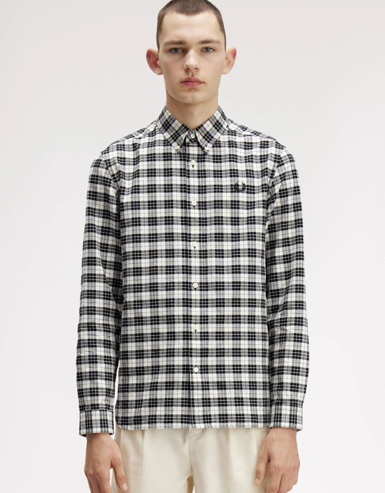 M1743 Tartan Oxford Shirt - Ecru