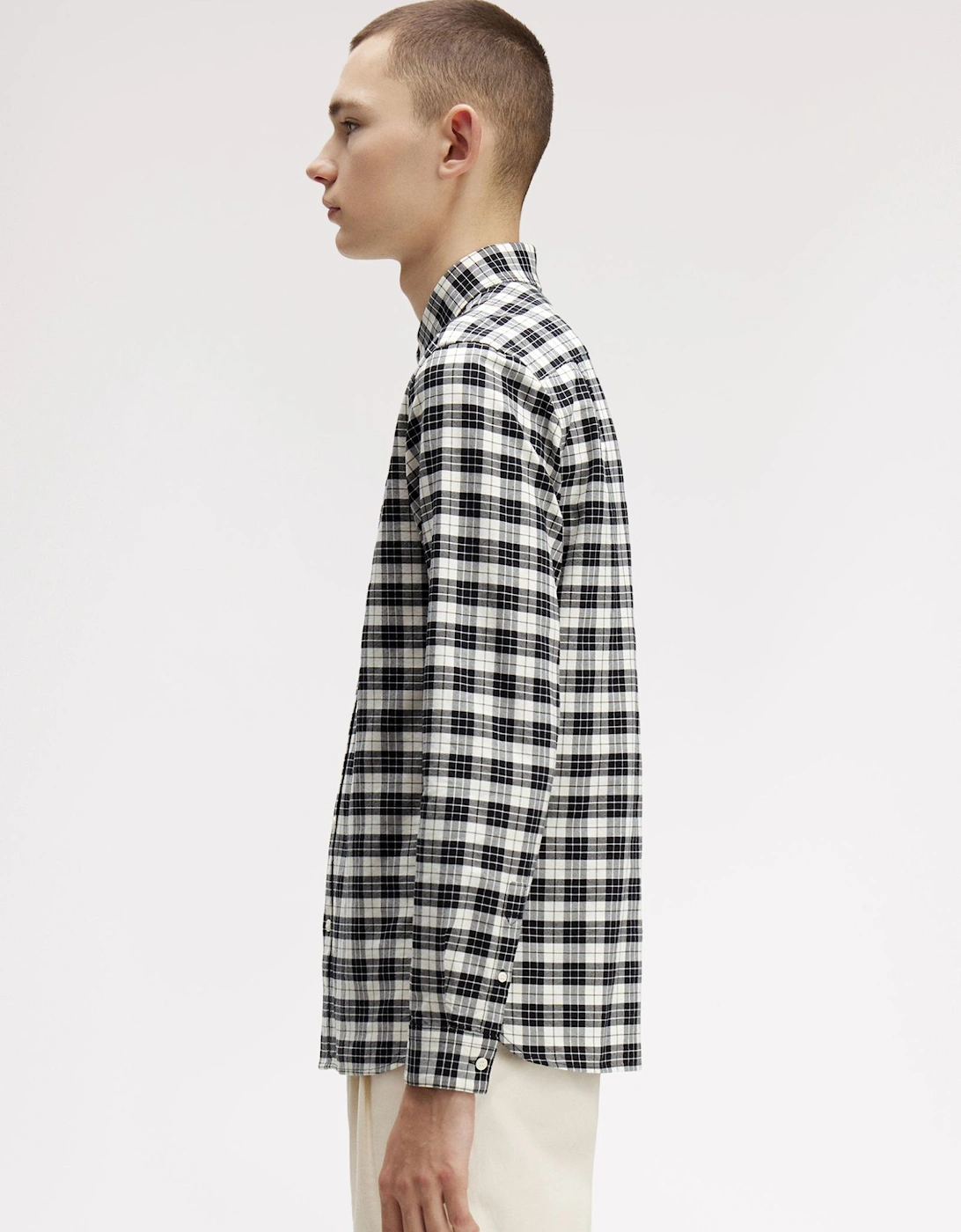 M1743 Tartan Oxford Shirt - Ecru