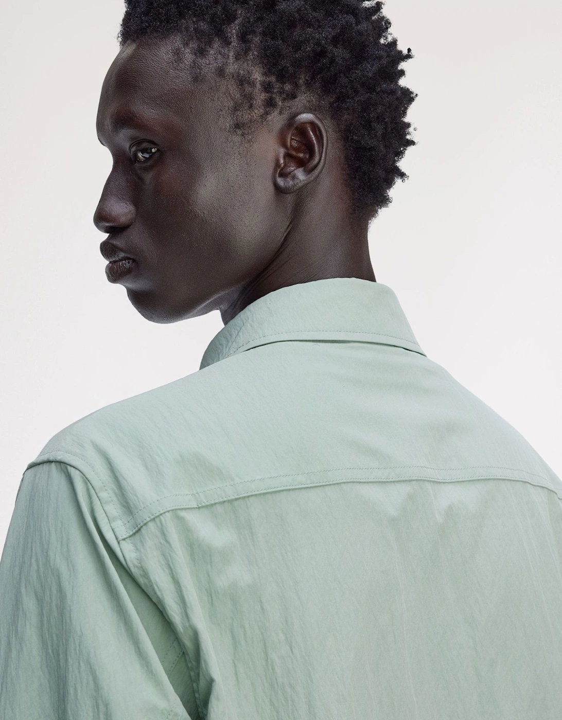 M5684 Zip Through Overshirt - Bayleaf