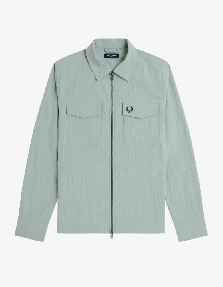 M5684 Zip Through Overshirt - Bayleaf