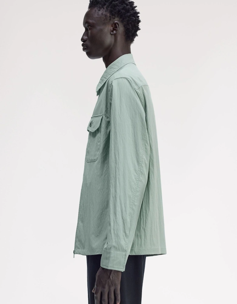 M5684 Zip Through Overshirt - Bayleaf