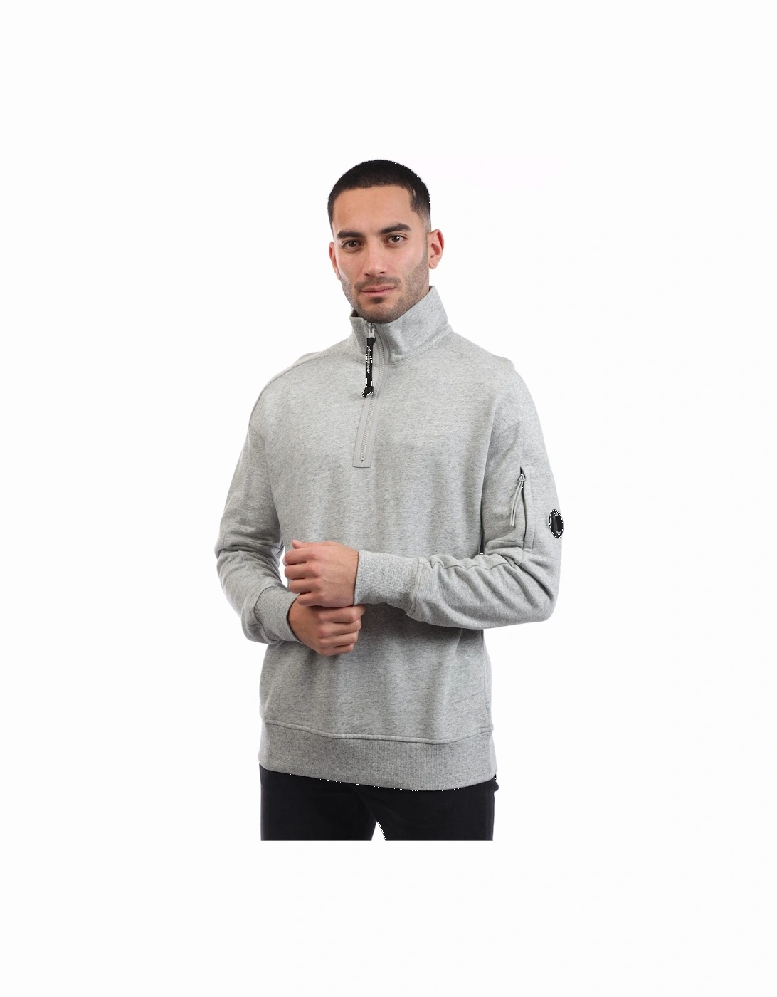Diagonal Raised Fleece Half-Zip Sweatshirt, 5 of 4