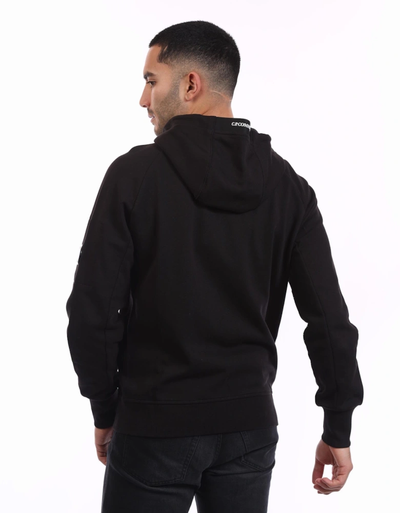 Diagonal Raised Fleece Lens Hoodie