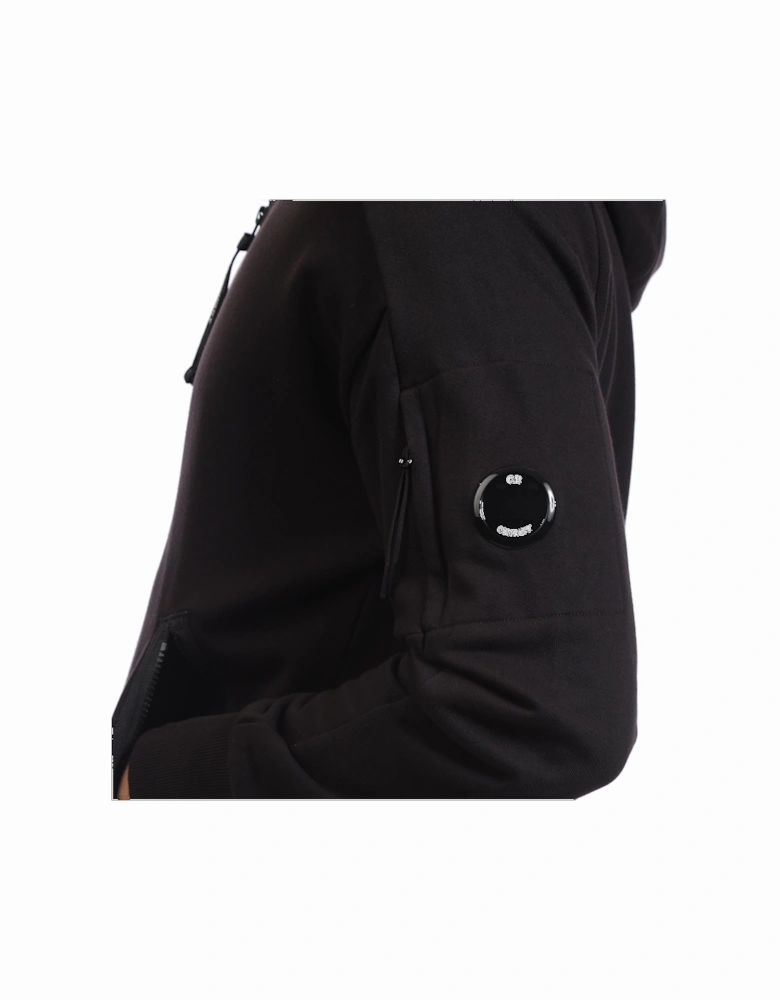 Diagonal Raised Fleece Lens Hoodie