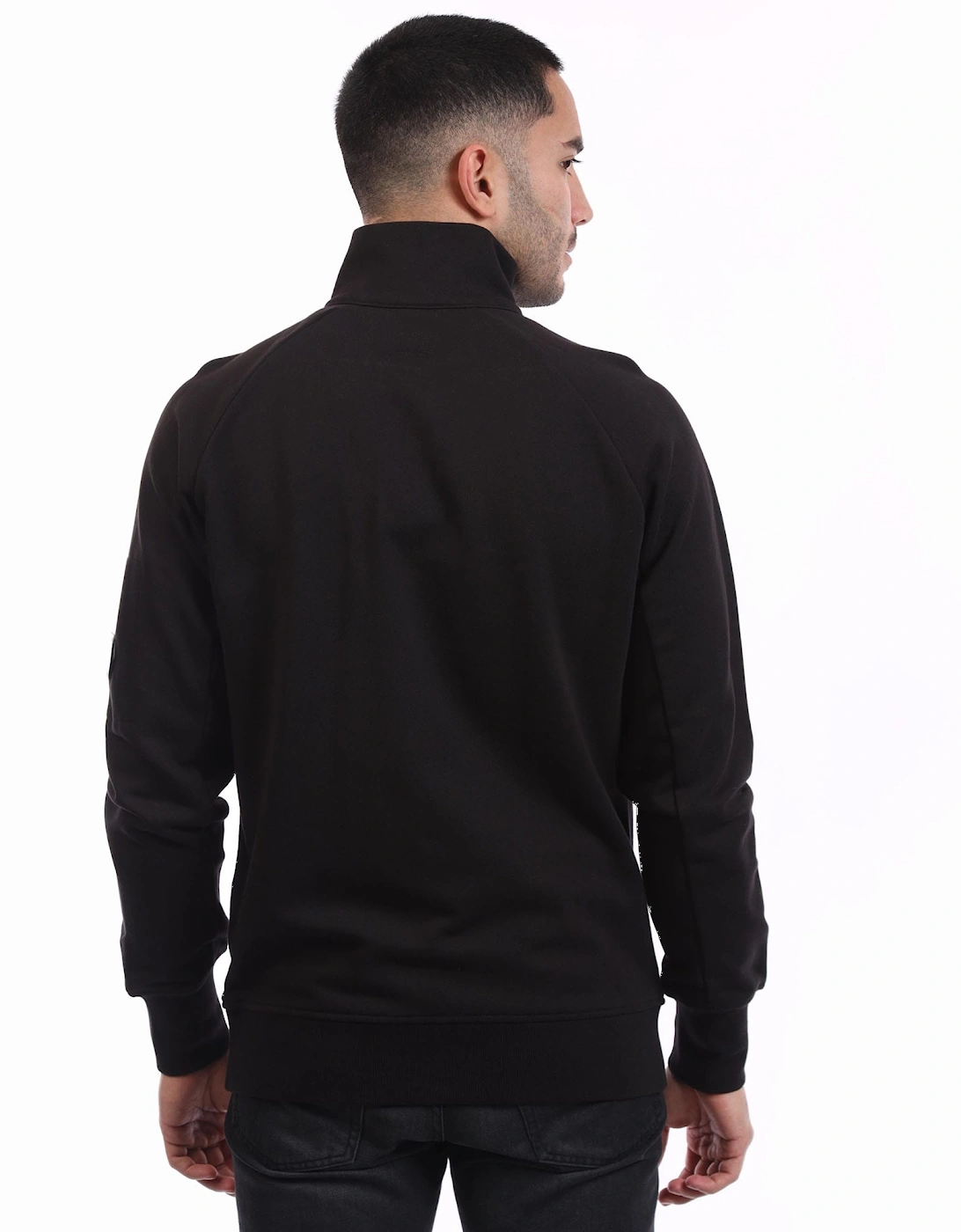 Diagonal Raised Fleece Half-Zip Sweatshirt