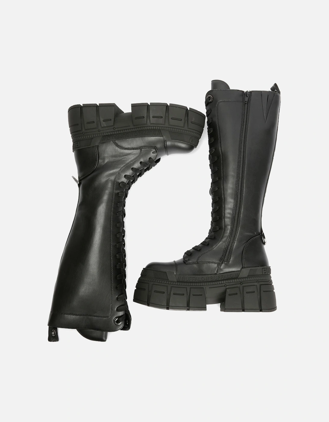 Gospher Lace Up High Women's Black Boots