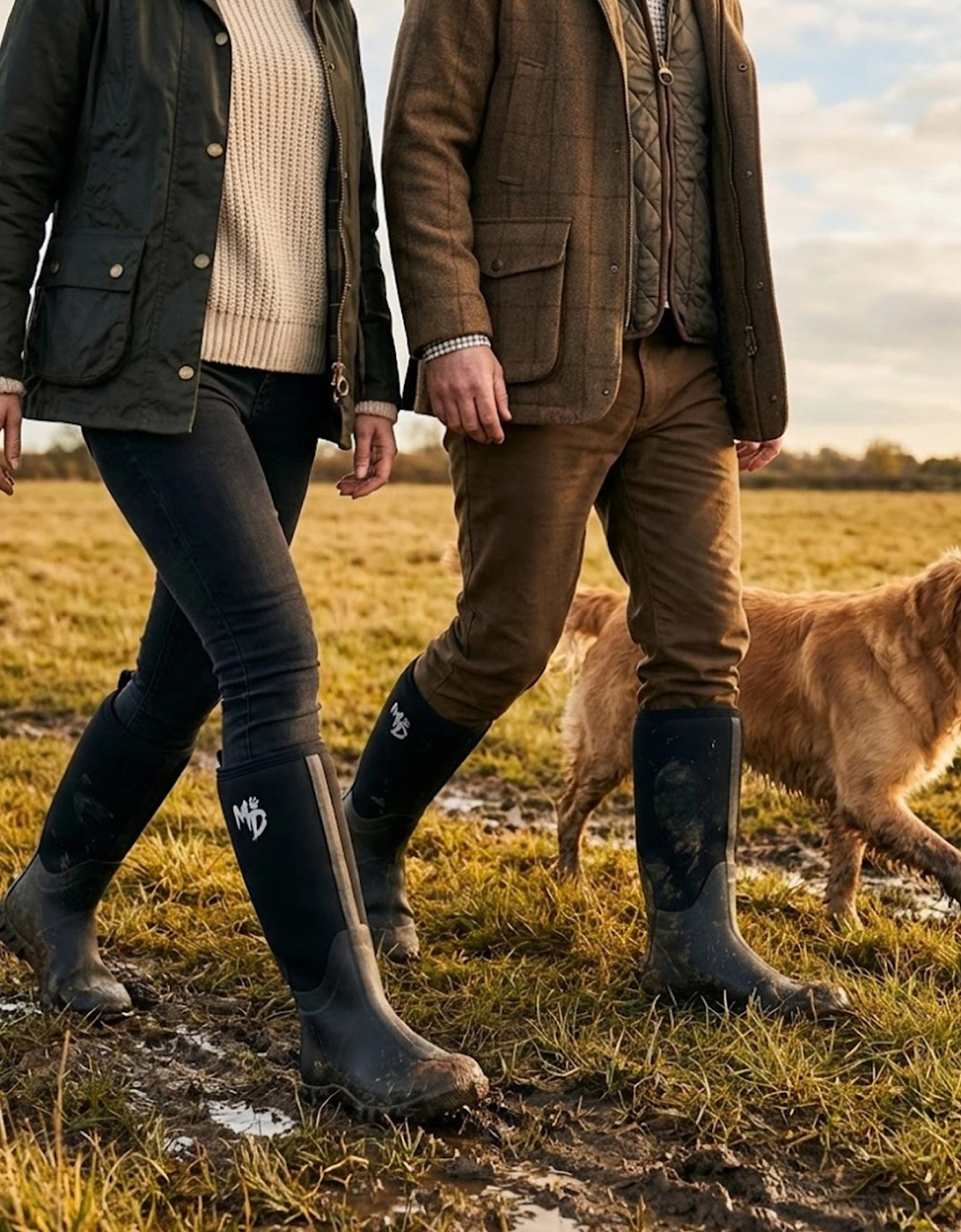 RUTLAND TALL Neoprene Wellies Black