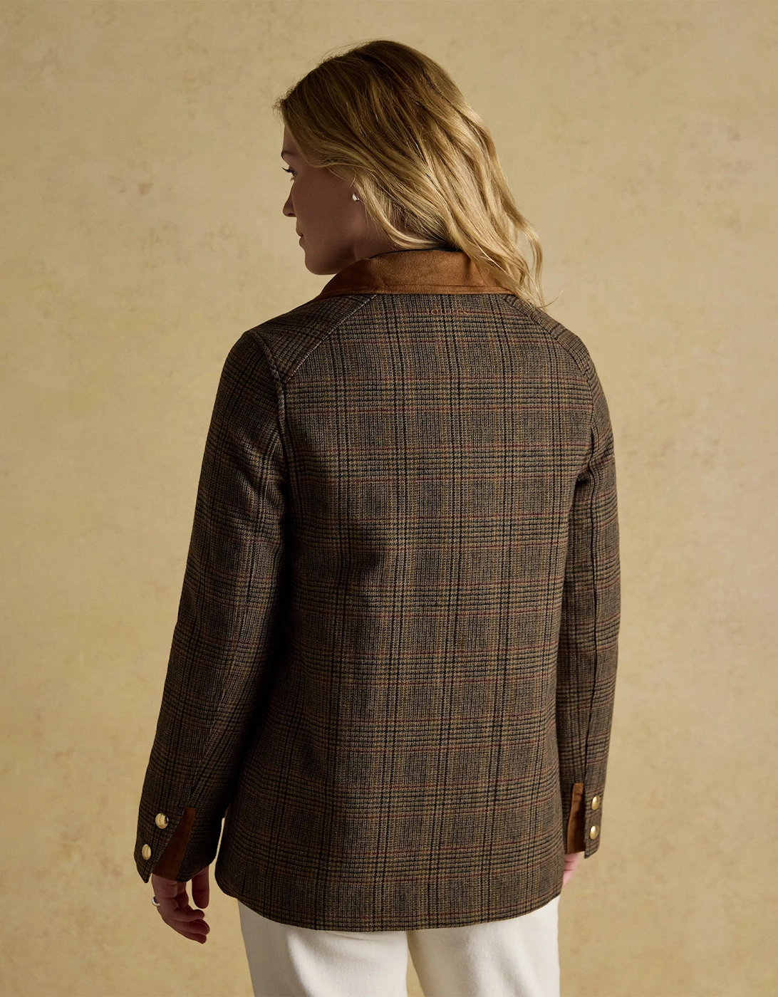 CONTEMPORARY Womens Check Tweed Fieldcoat Brown