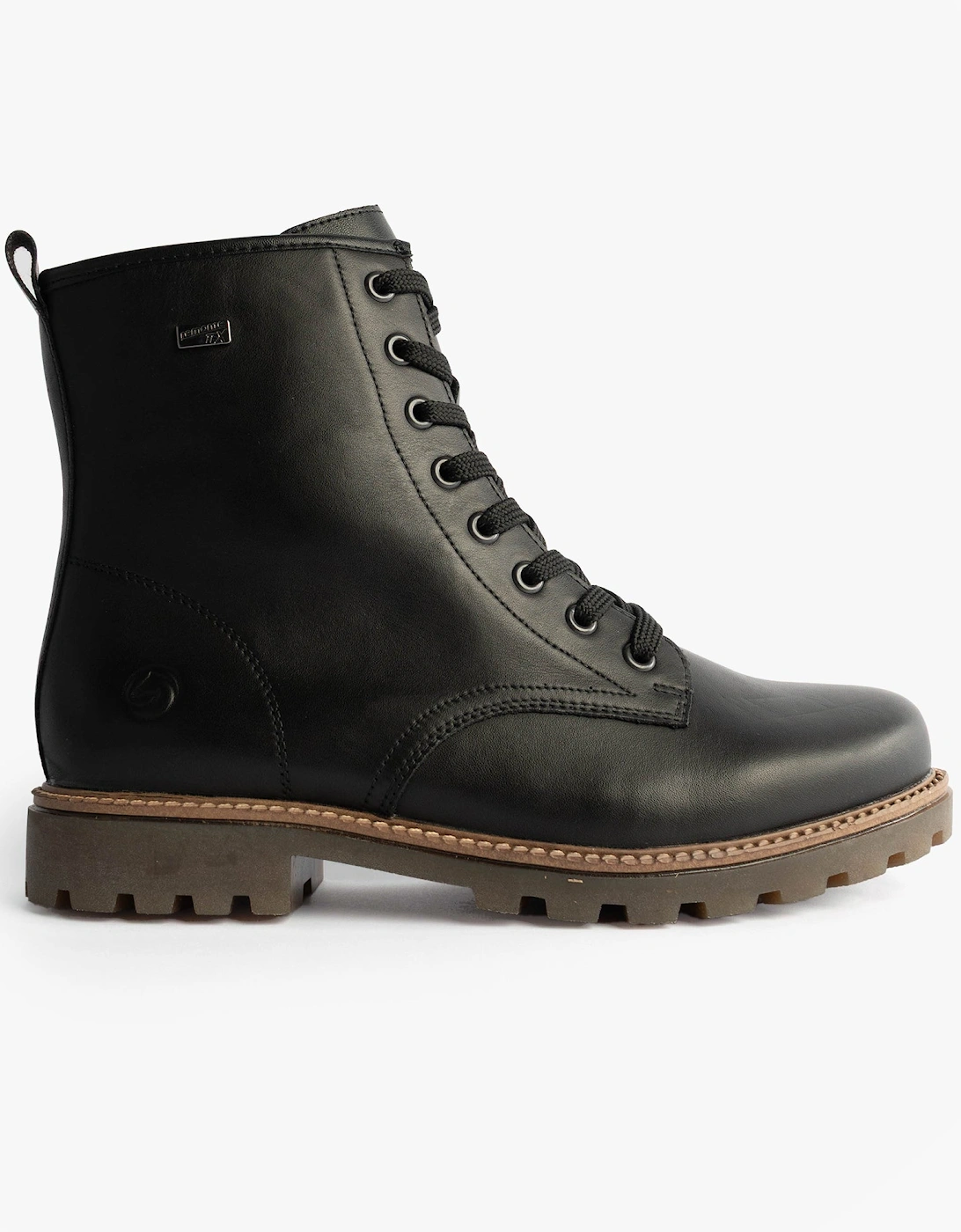 Womens Leather Ankle Zip Boots Black, 7 of 6