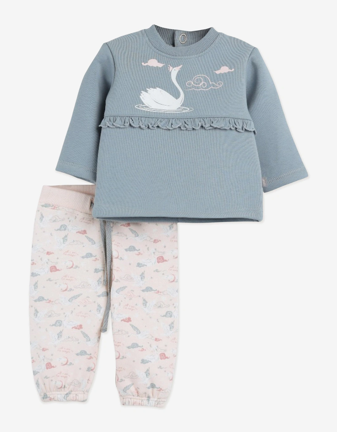 Baby Girls Ruffle Trouser Set in Pink, 3 of 2