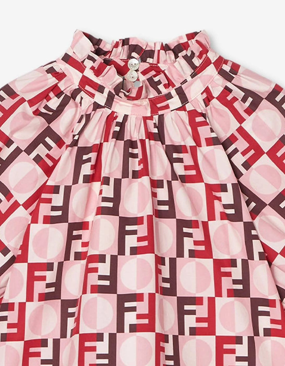 Girls FF Logo Dress in Pink