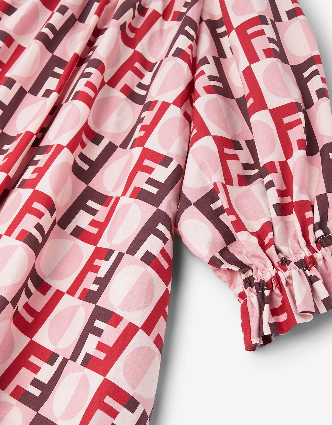 Girls FF Logo Dress in Pink