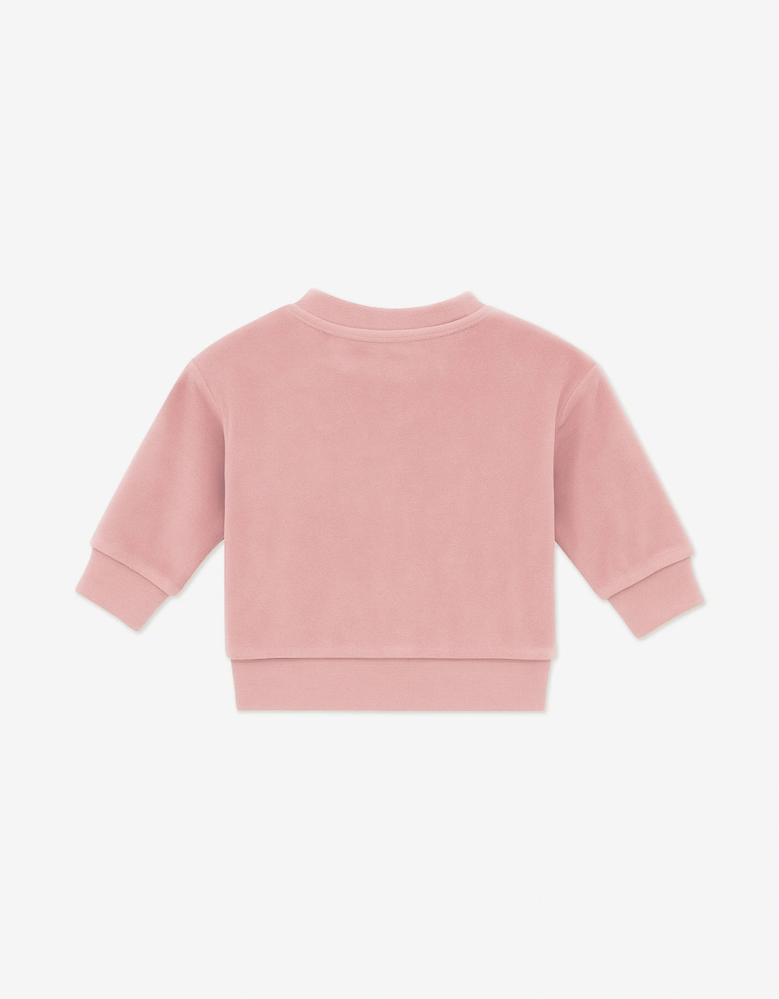 Baby Girls Cotton Fleece Tracksuit in Pink