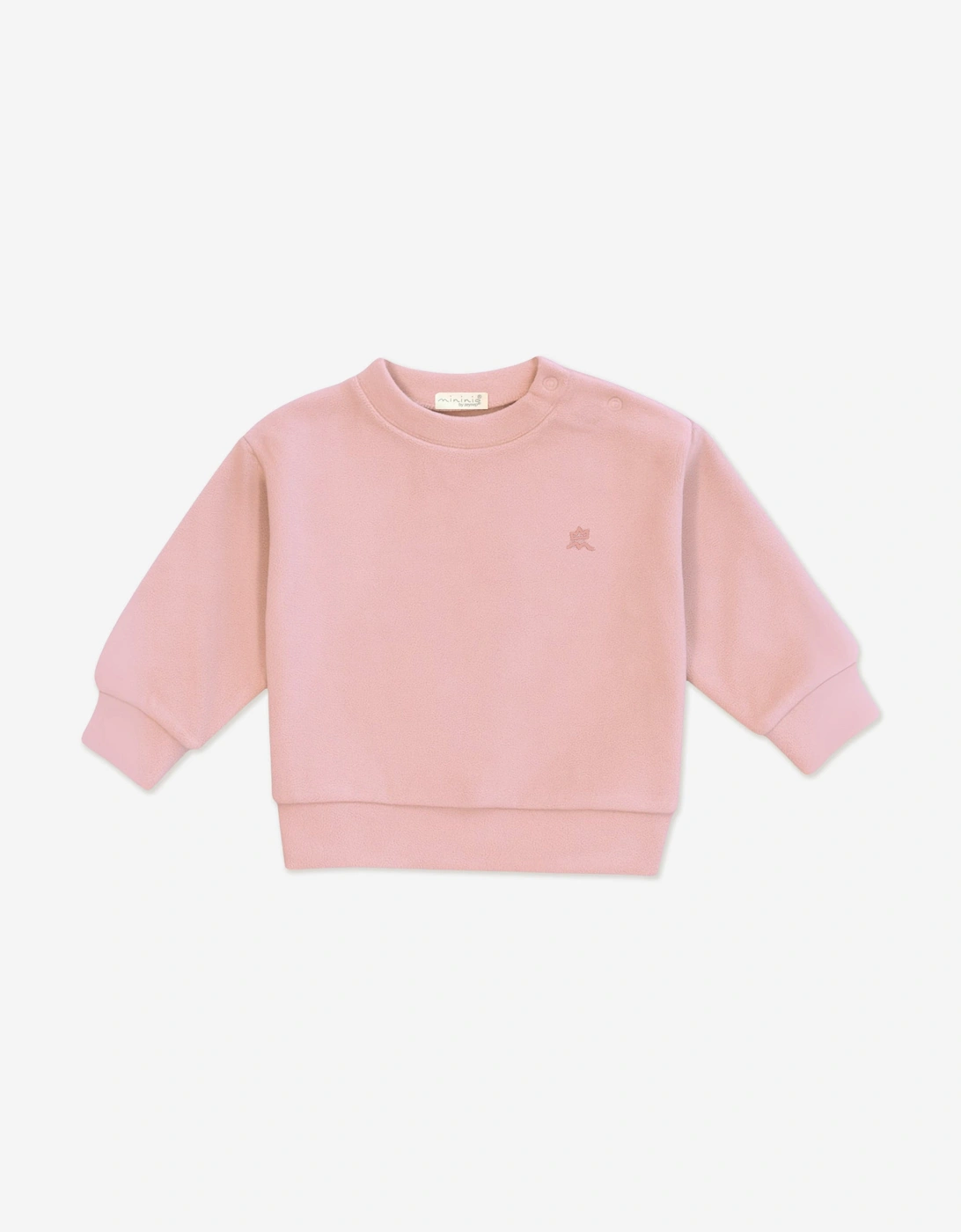 Baby Girls Cotton Fleece Tracksuit in Pink