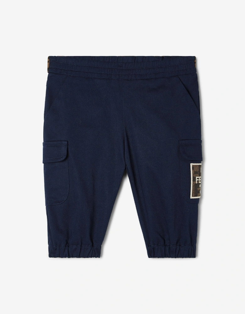 Baby Gabardine Trousers in Navy