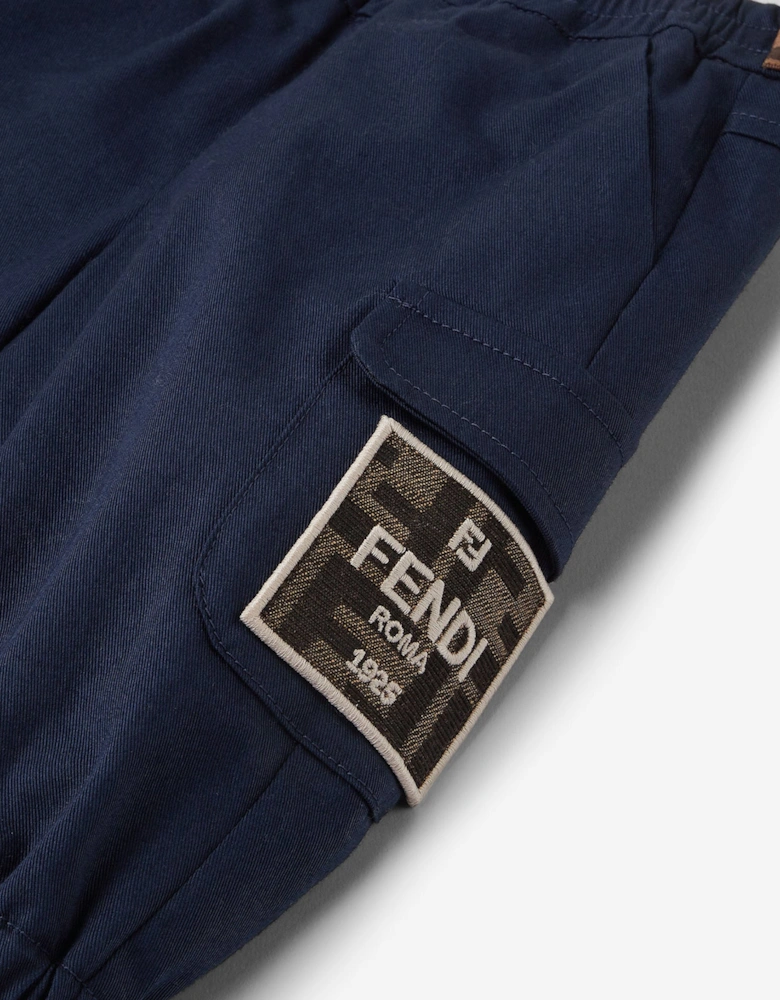 Baby Gabardine Trousers in Navy