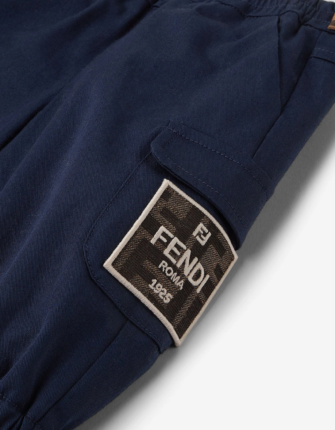 Baby Gabardine Trousers in Navy