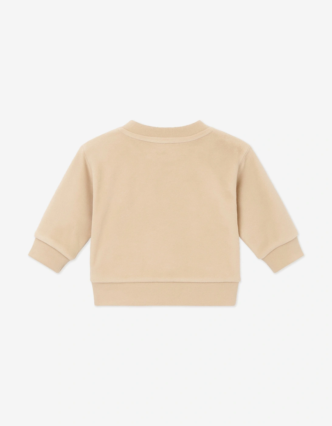 Baby Cotton Fleece Tracksuit in Beige