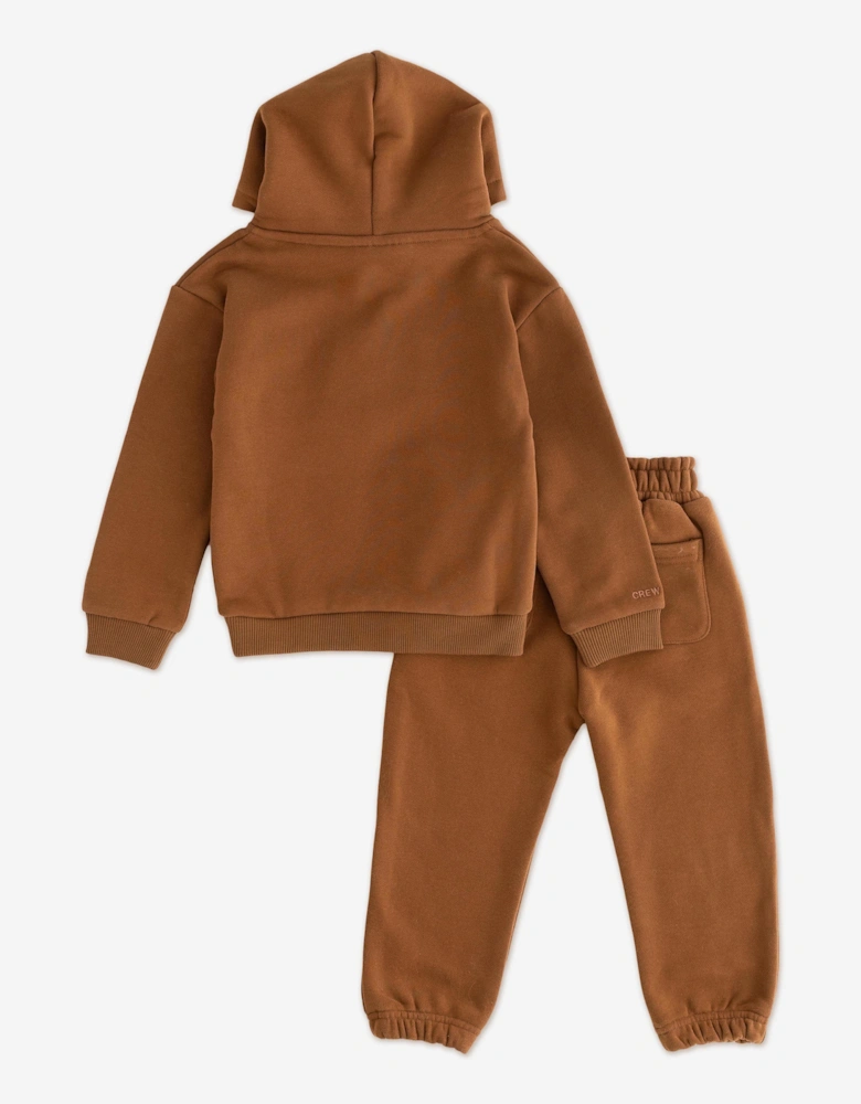 Kids Cozy Mini Tracksuit in Brown