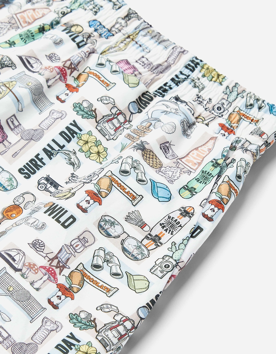 Boys FF Logo Bermuda Shorts in White