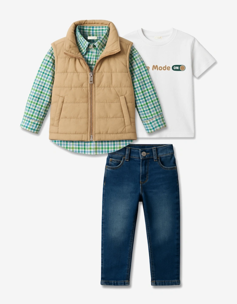 Boys 4 Piece Outfit Set in Green