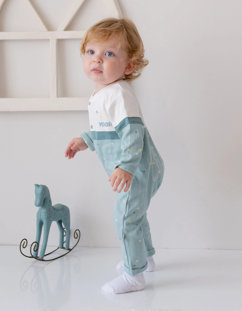 Baby Boys Knitted Overall in Green