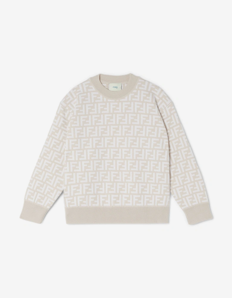 Kids FF Knitted Jumper in Grey