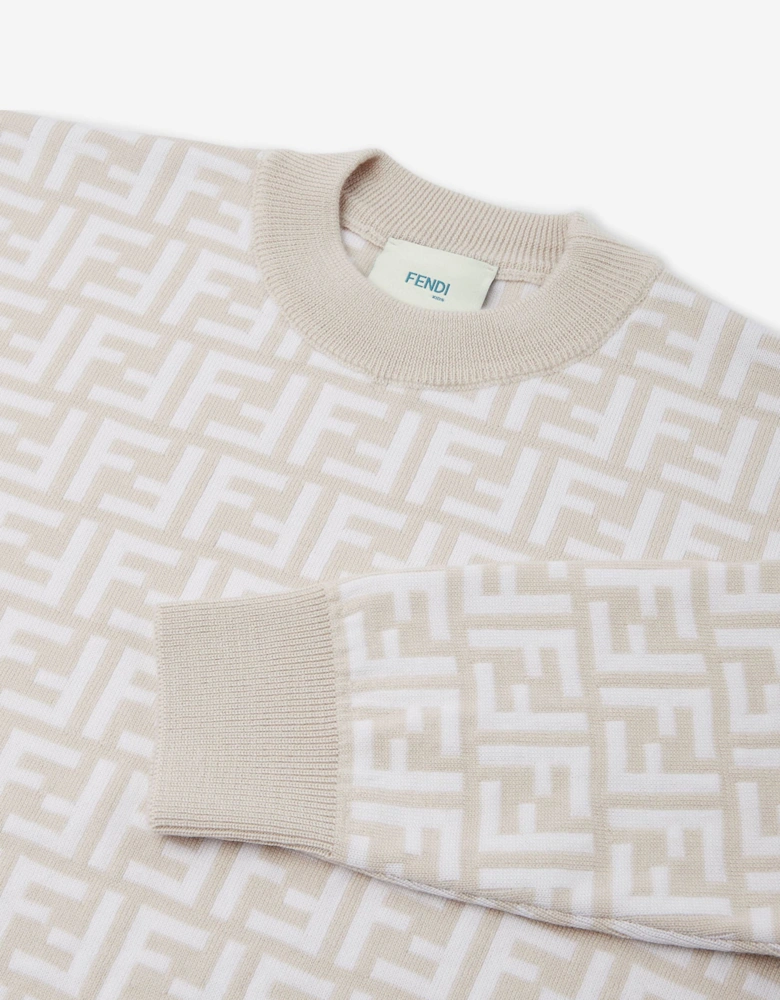 Kids FF Knitted Jumper in Grey