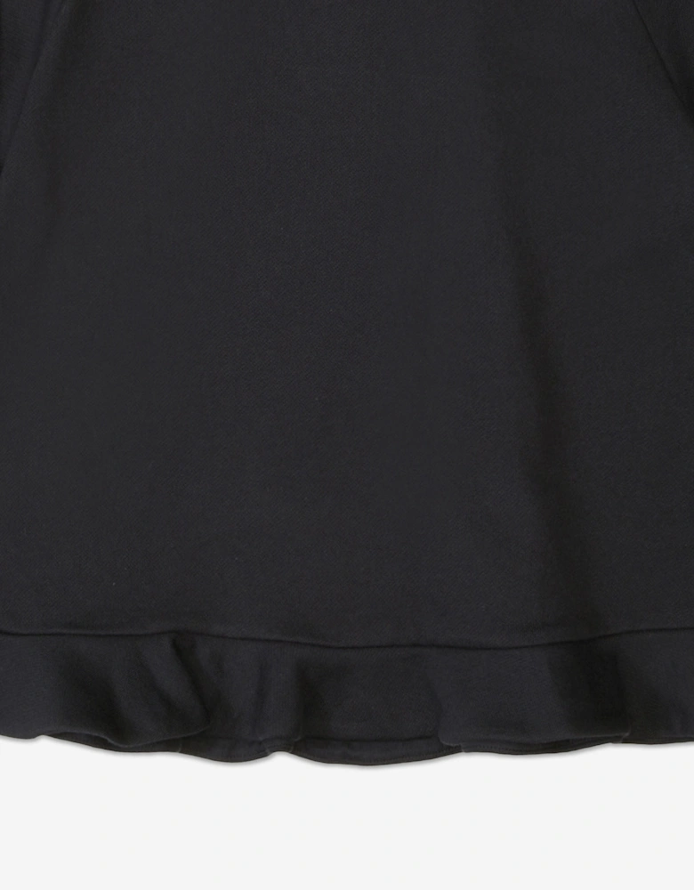 Girls Slogan Sweater Dress in Black