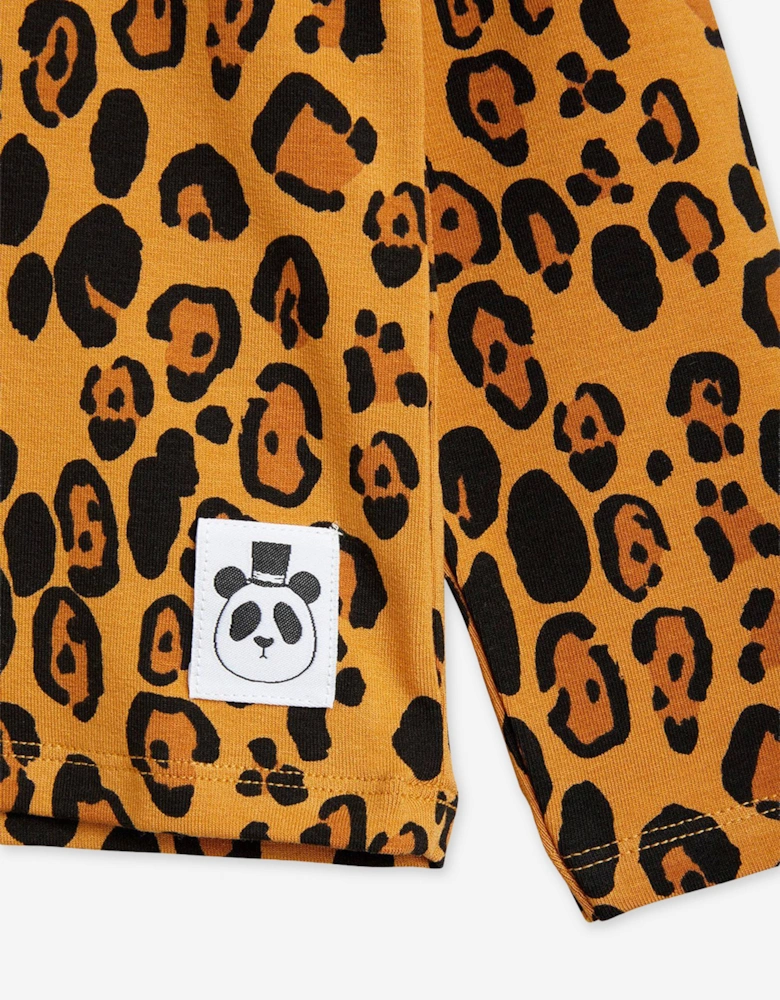 Girls Leopard Long Sleeve T-Shirt in Orange