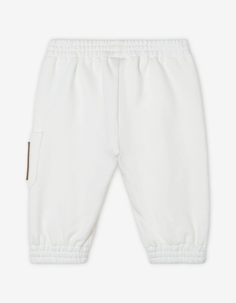 Baby Logo Pocket Joggers in White