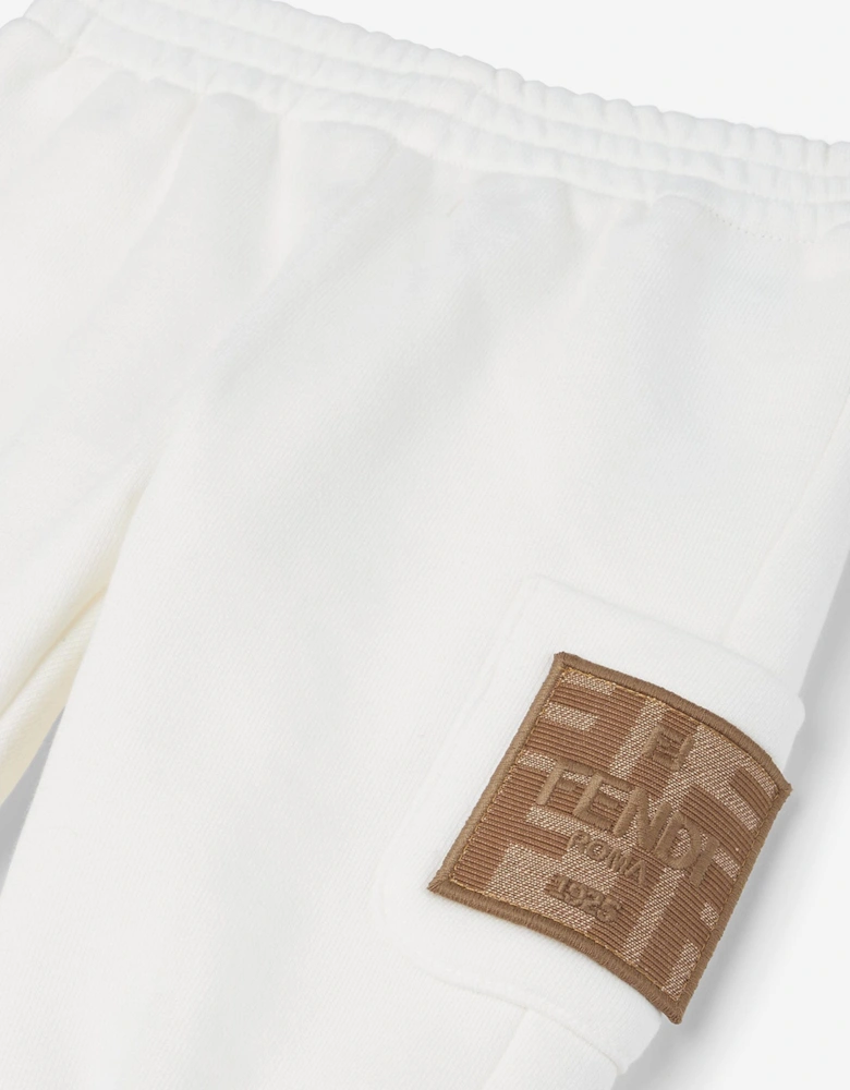 Baby Logo Pocket Joggers in White