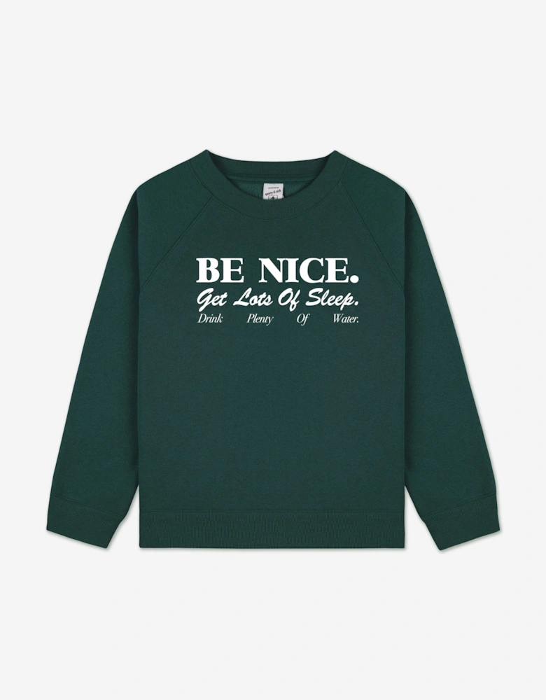Kids Be Nice Sweatshirt in Green