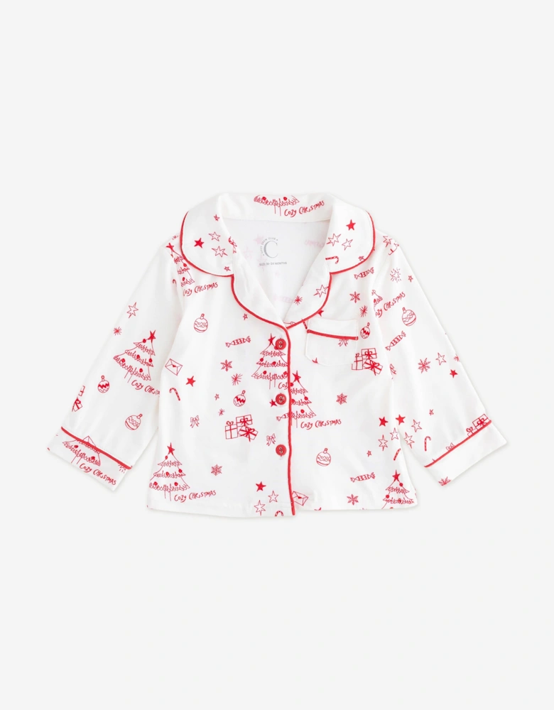 Kids Mini COZY Fa La La Christmas Pyjamas in Red