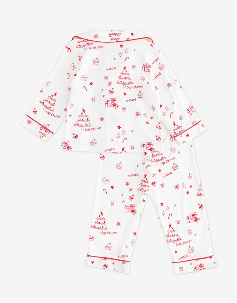 Kids Mini COZY Fa La La Christmas Pyjamas in Red