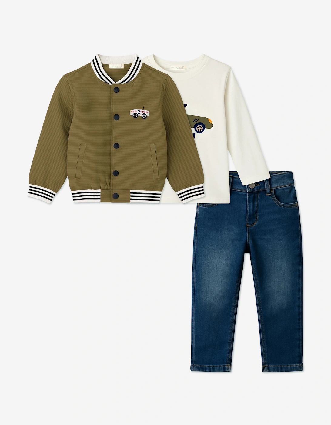 Boys 3 Piece Outfit Set in Green, 7 of 6
